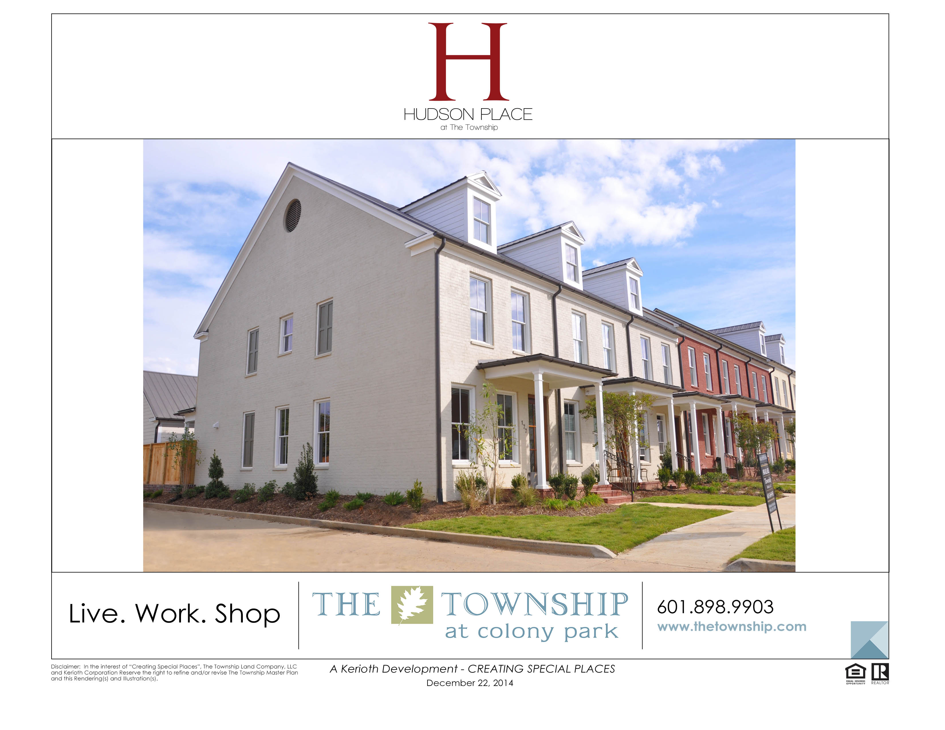 Hudson Place TownhomesNorthfront The Township at Colony Park